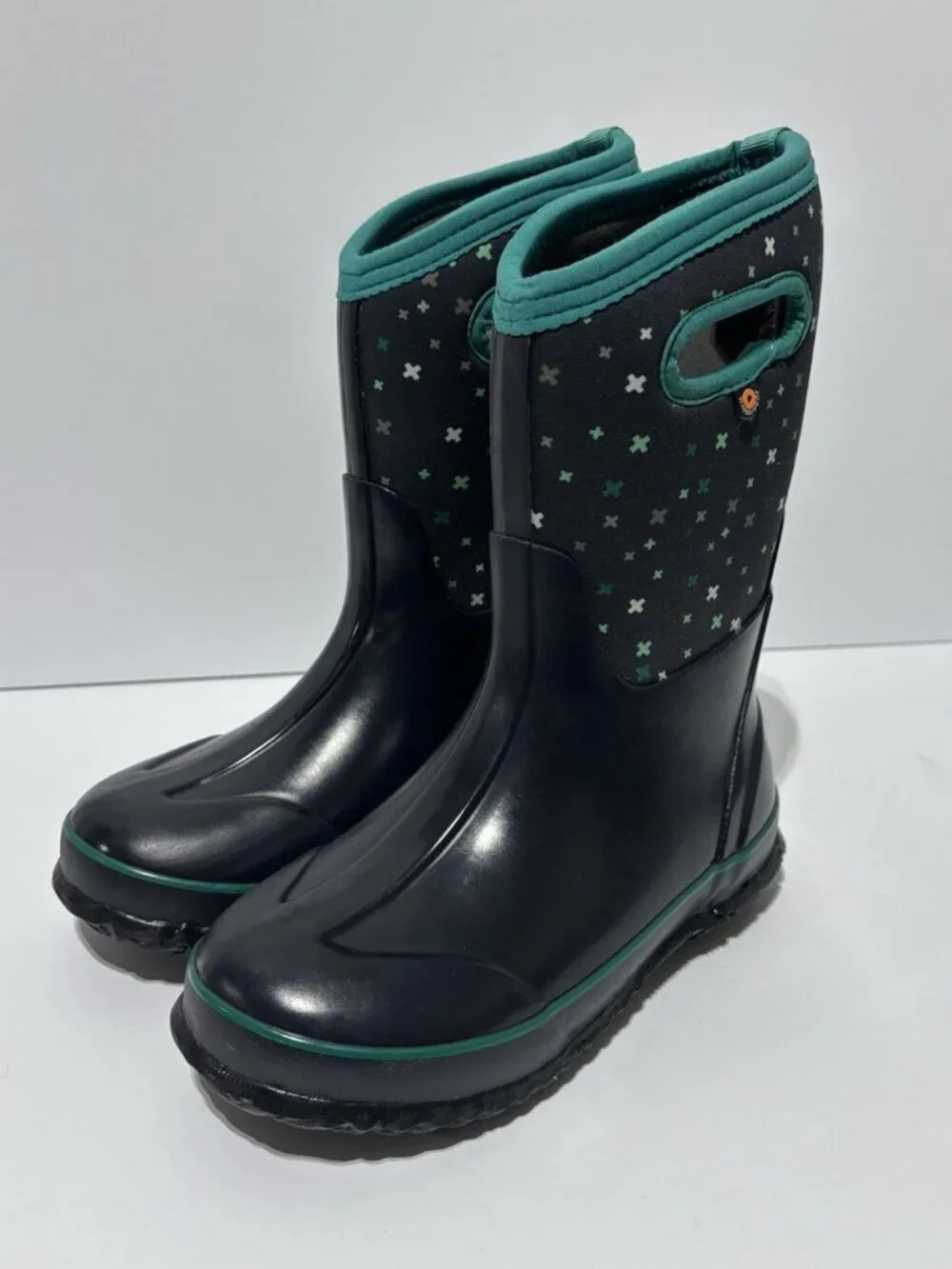 Bogs Kids’ Classic Plus Rain Boots Blue Multi, Girls’ Size 3 M